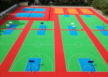 China Antifraying buiten Basketbalhof Bevloering, Geen Vooruitstekende Hoek Verwijderbare Bevloering fabriek